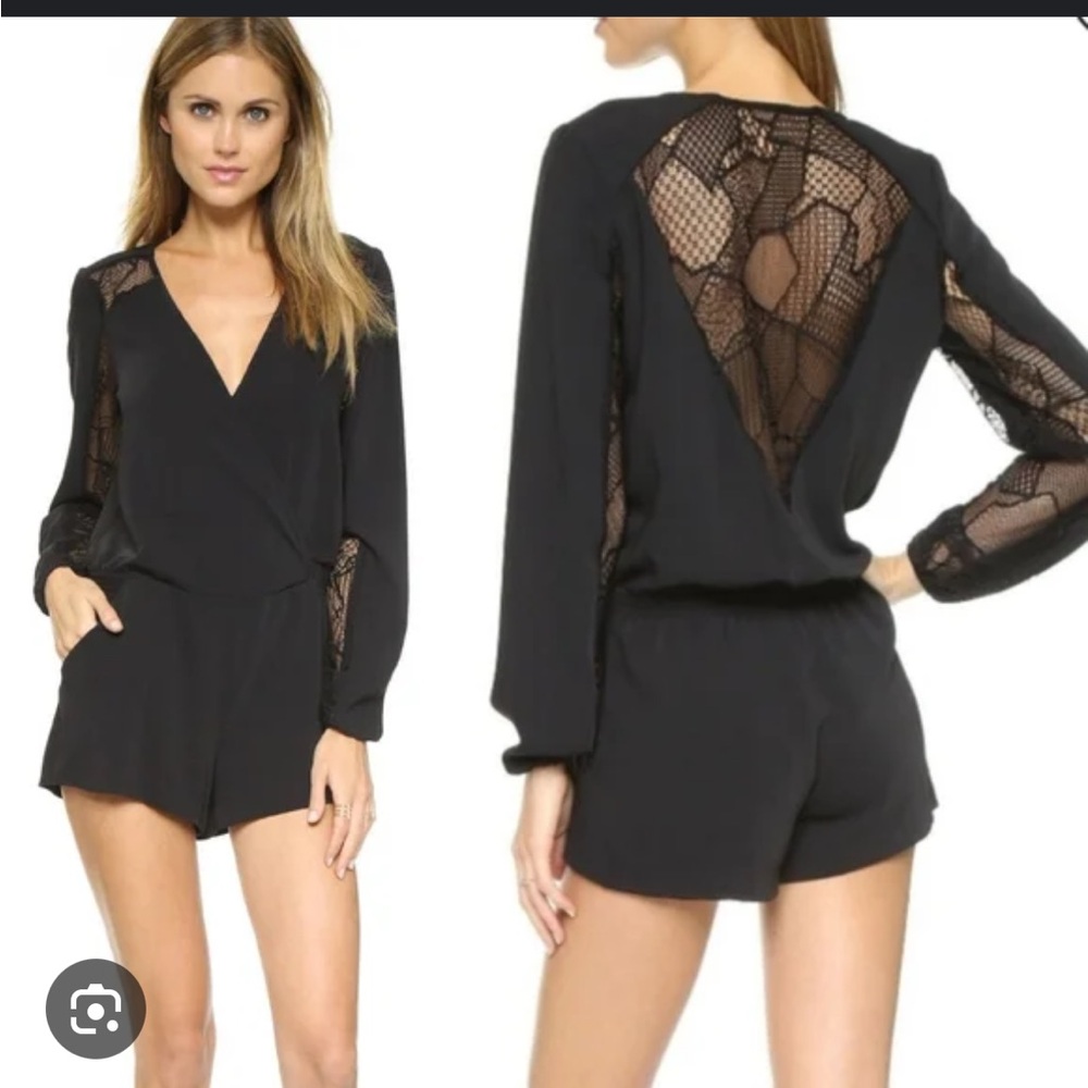 Black lace romper